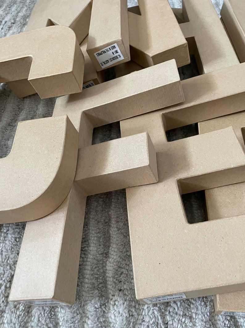 DIY 12 Paper Mache Letter Paint & Decorate Your Own Etsy