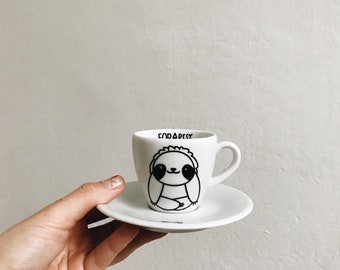 Sloth/ espresso cup