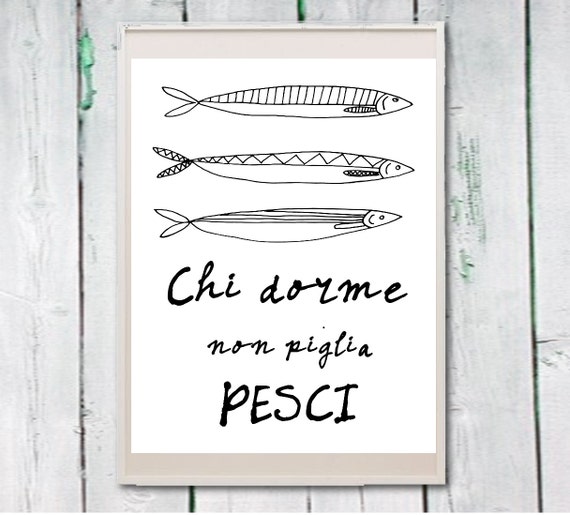 Sardines De Citation Italienne Art Cuisine Poisson Etsy Sardines De Citation Italienne Art Cuisine Poisson Etsy