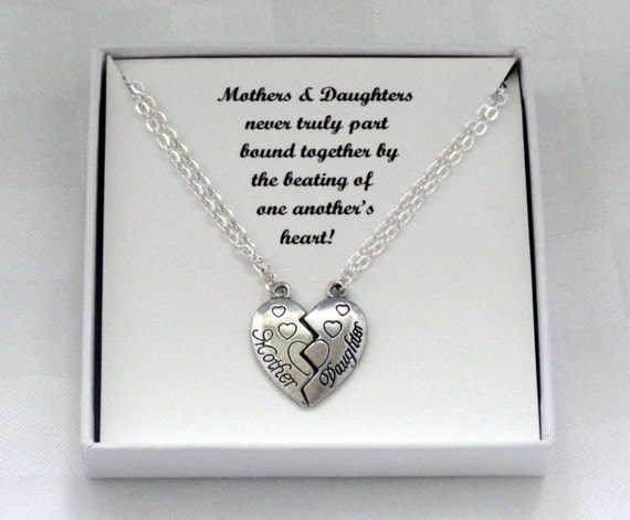 Mother Daughter Necklace Gift Set Mother Daughter Gift Mom Daughter Jewellery Gift for Mom Gift for Daughter Etsy