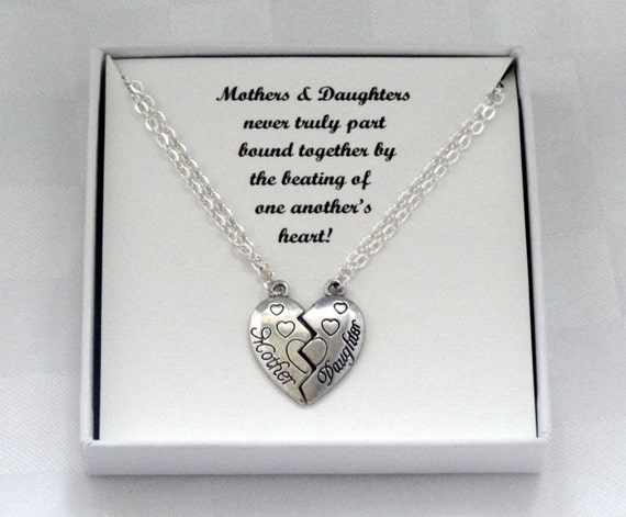 Mom and Daughter Christmas Gift Set, Mother Daughter Matching Necklace, Jewelry Gift, Gift for Mother, Gift for Daughter, Birthday Gift, Christmas