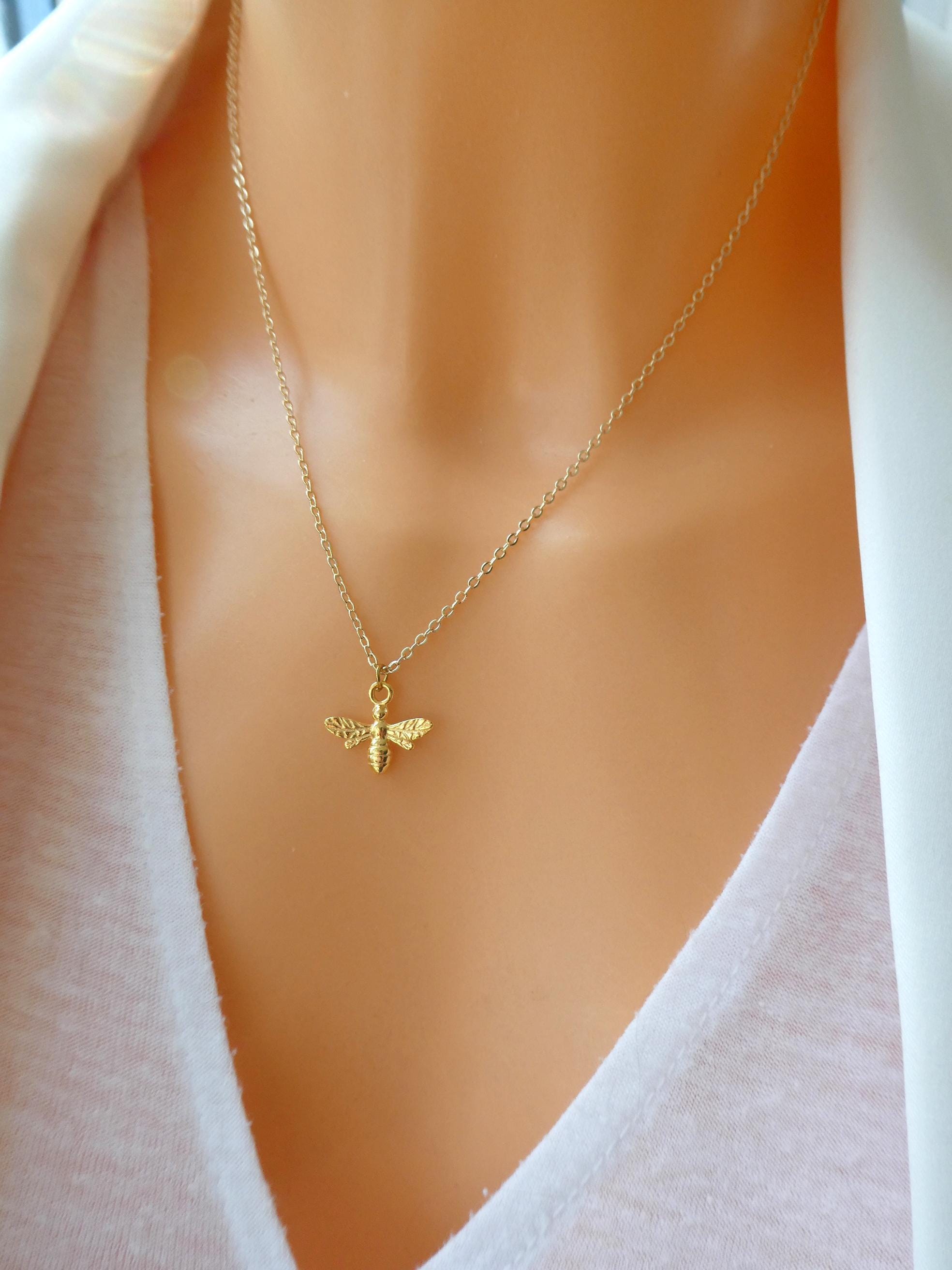 ゴールドのミツバチネックレス、ミツバチチャームジュエリー - Etsy 日本 ゴールドのミツバチネックレス、ミツバチチャームジュエリー - Etsy 日本