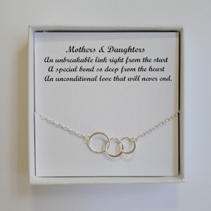 Mother daughter ring necklace best sale