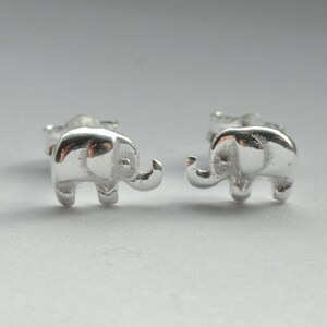 Sterling Silver Elephant Earrings 