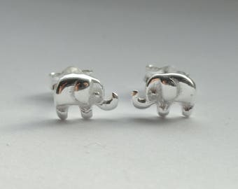 Sterling silver elephant earrings, Elephant earrings, Cute silver elephant earrings, Elephant jewellery, Earrings for children