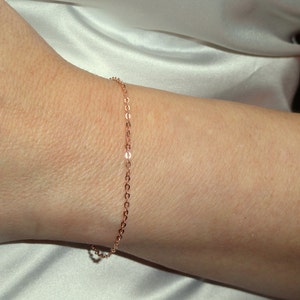 Rose Gold bracelet, Rose gold fill bracelet, Delicate rose gold bracelet, Minimalist jewelry, Minimalist anklet