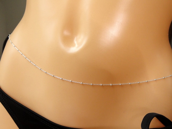 Sterling silver hotsell belly chain
