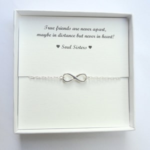Sterling Silver Infinity Bracelet: Friendship Gift, Bridesmaid Jewelry
