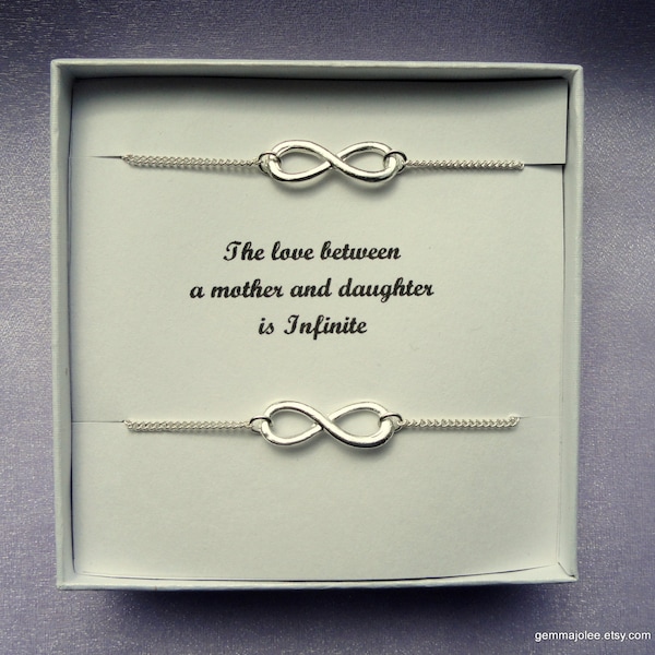 Mother daughter gift, Two infinity anklets, Silver infinity ankle bracelet, Mother's day gift, Ankle bracelet, Infinity jewelry