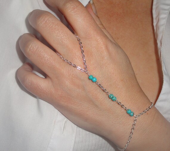 Rhinestone elastic turquoise slave bracelet. by Tinna-Hand-Jewelry on  DeviantArt
