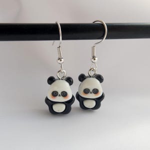 Panda bear earrings, Cute Panda Bear jewellery, Animal earrings, Earrings for girls, Panda bear gift, Granddaughter gift