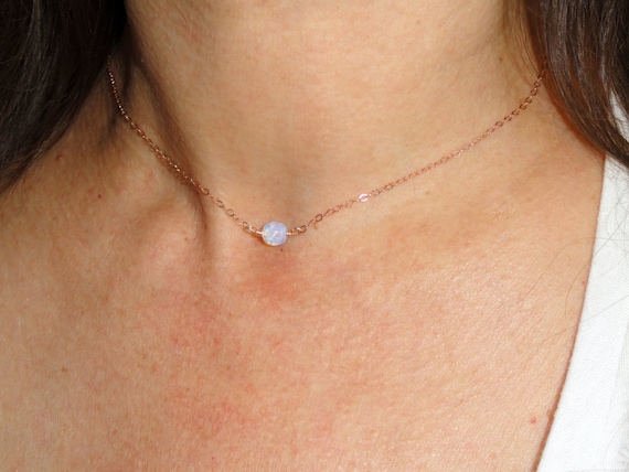 Rose Gold Moonstone Necklace Moonstone 