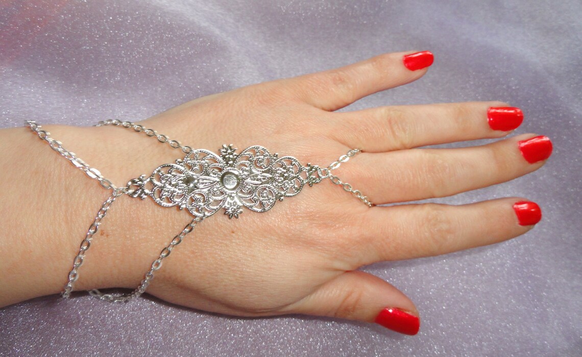 Slave Bracelet Silver Slave Bracelet Ring Silver Hand Etsy