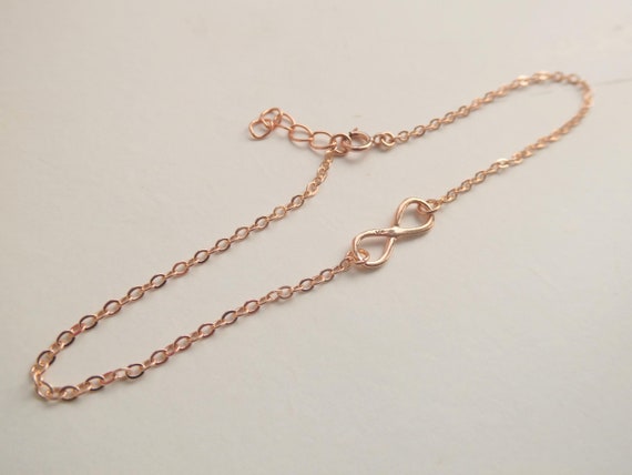 Rose Gold Infinity FuBkettchen Eternity FuBkettchen Rose Gold FuBkette Rose Gold Schmuck Infinity Schmuck Brautjungfer Geschenk Etsy