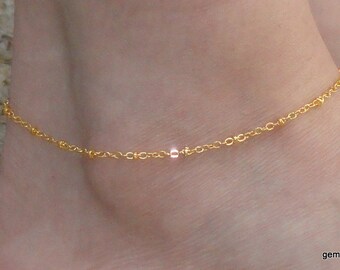 Aienid 18k Gold Plated Italy Anklets Heart Pendant Charm Frosted Sex Foot Chain for Women 