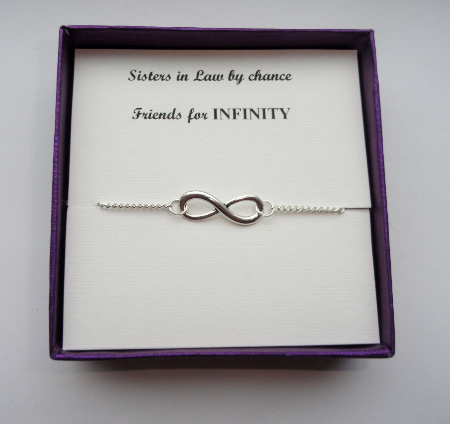 Sister in Law Gift Silver Infinity Bracelet Silver Infinity Etsy
