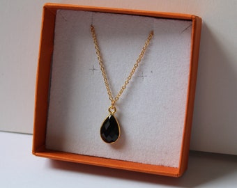 Black Gold Necklace - Etsy UK