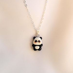 Panda bear necklace, Cute panda bear necklace, Animal necklace, Children's necklace, Panda bear gift, Animal jewellery, Gifts for girls