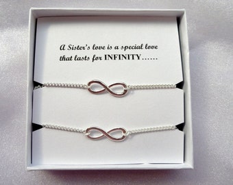 Sister Gift: Two Silver Infinity Ankle Bracelets