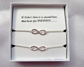 Sister gift, Two infinity anklets, Silver infinity ankle bracelet, Infinity ankle bracelet, Ankle bracelet UK, Infinity jewelry,Gifts