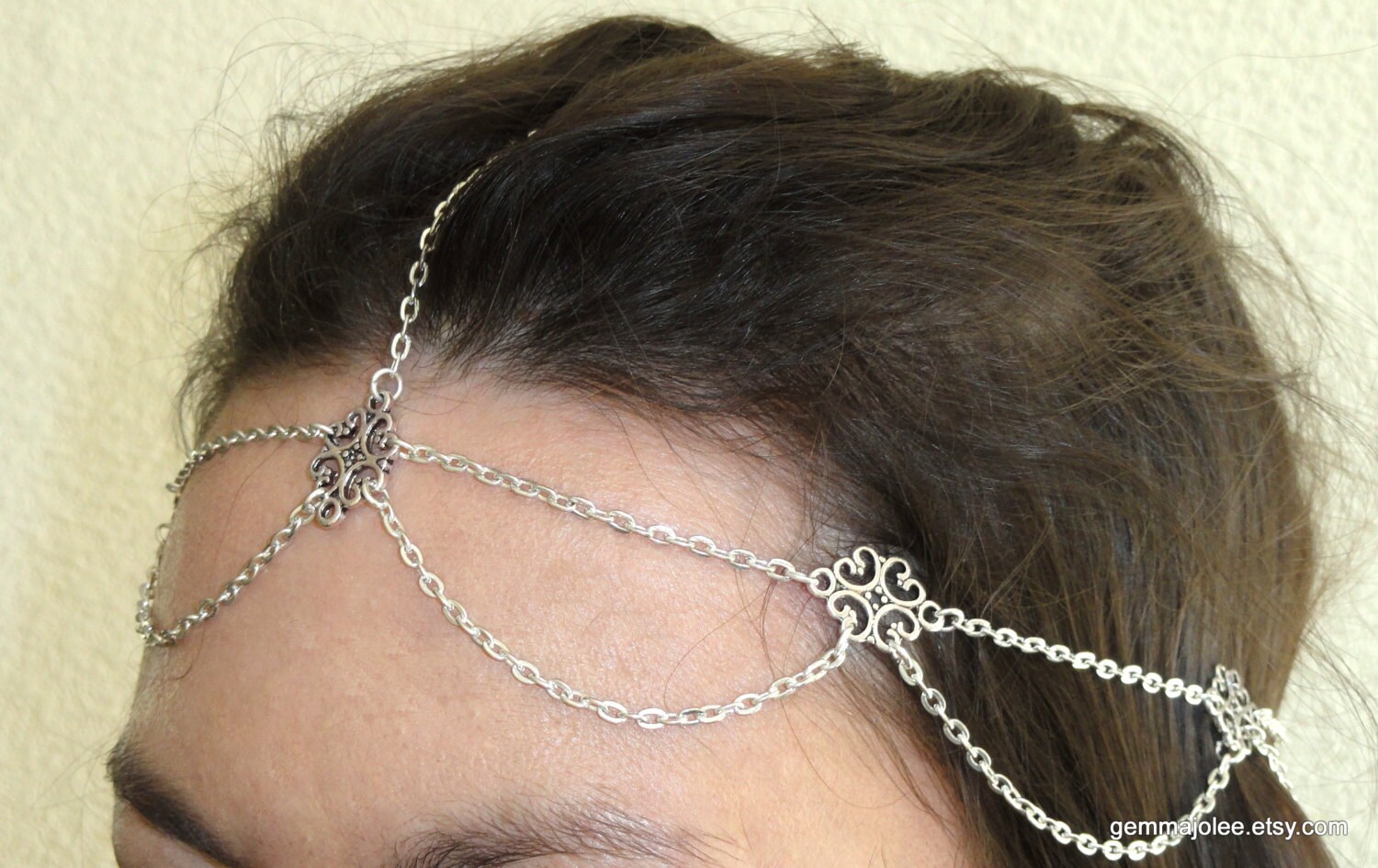 Silver Chain Headchain Boho Head Jewelry Chic Head Piece - Etsy