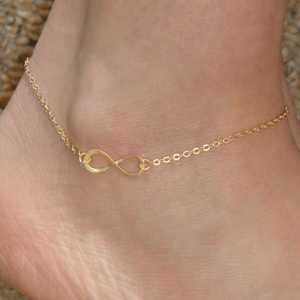 Gold infinity ankle bracelet, Gold anklet, Infinity ankle bracelet, Infinity jewelry, Ankle bracelet UK, gifts