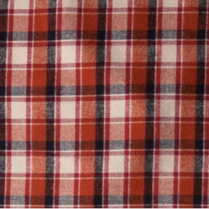 Rust Check Eddie Bauer Brushed Cotton Fabric – Soft Flannel Plaid by the Yard | 100% Cotton | Perfect for Quilting, Apparel, Crafts