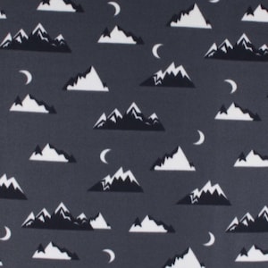 Gray Mountains -  Blizzard Fleece Fabric