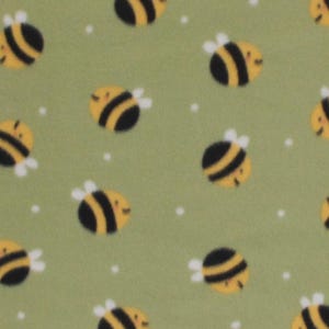 Bees -  Blizzard Fleece Fabric