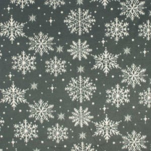 Green Snowflake Blizzard Fleece Fabric