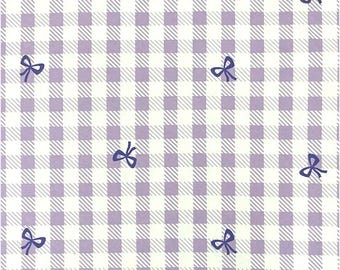 Mini Bows on Gingham Cozy Super Snuggle Flannel Fabric - Soft 100% Cotton - Sold by the Yard