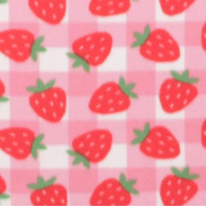 Strawberry Check -  Blizzard Fleece Fabric