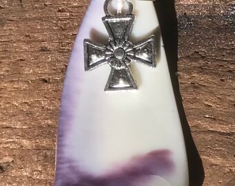 Surfer’s Cross Wampum Pendant