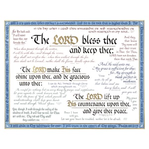 Digital - Numbers 6:24-26 - Digital Download - Hand Lettered Calligraphy Print - Beautiful Scripture Calligraphy - Christian Wall Art