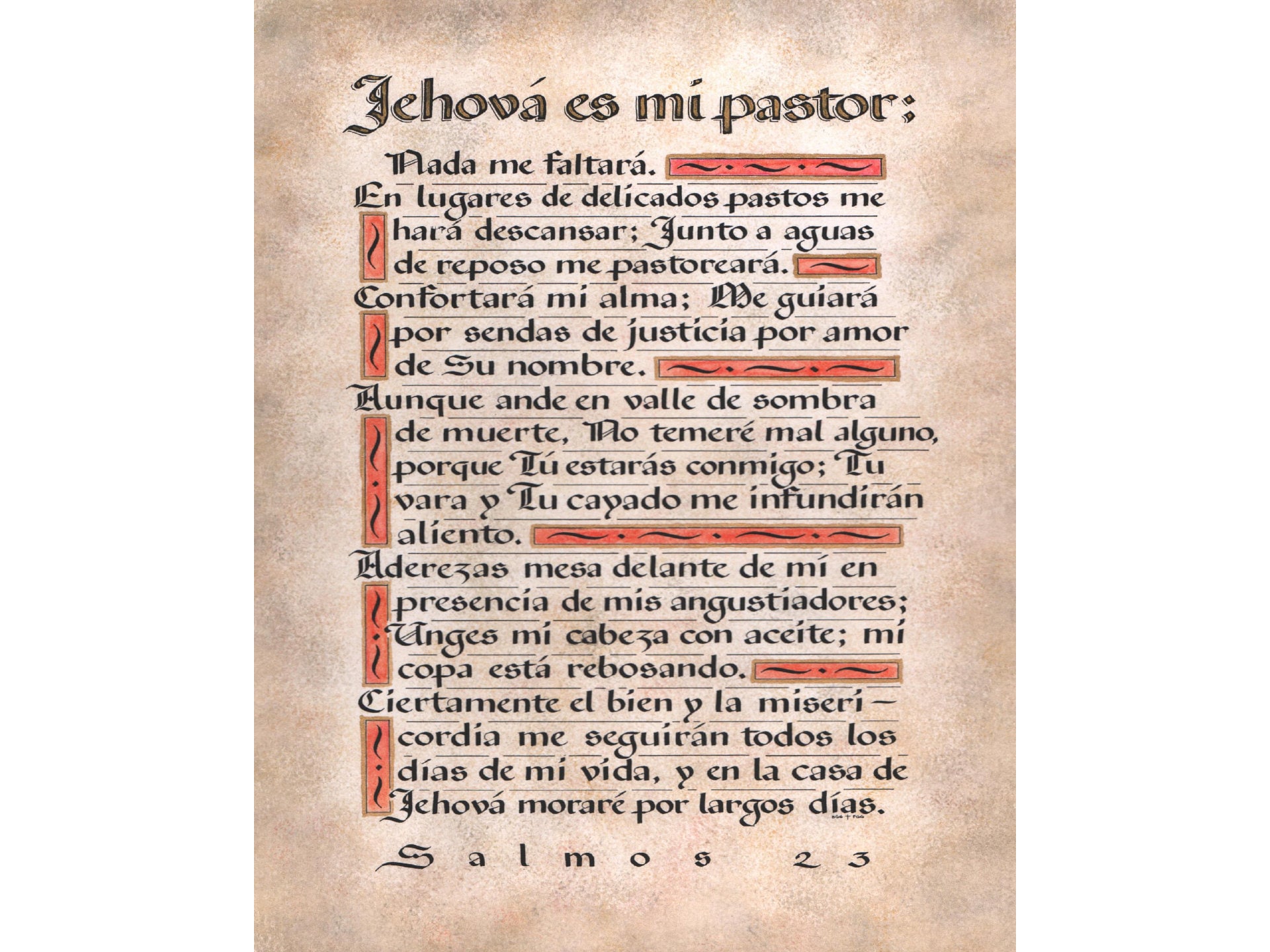 Salmo 23, Spanish Bible Verse | Greeting Card