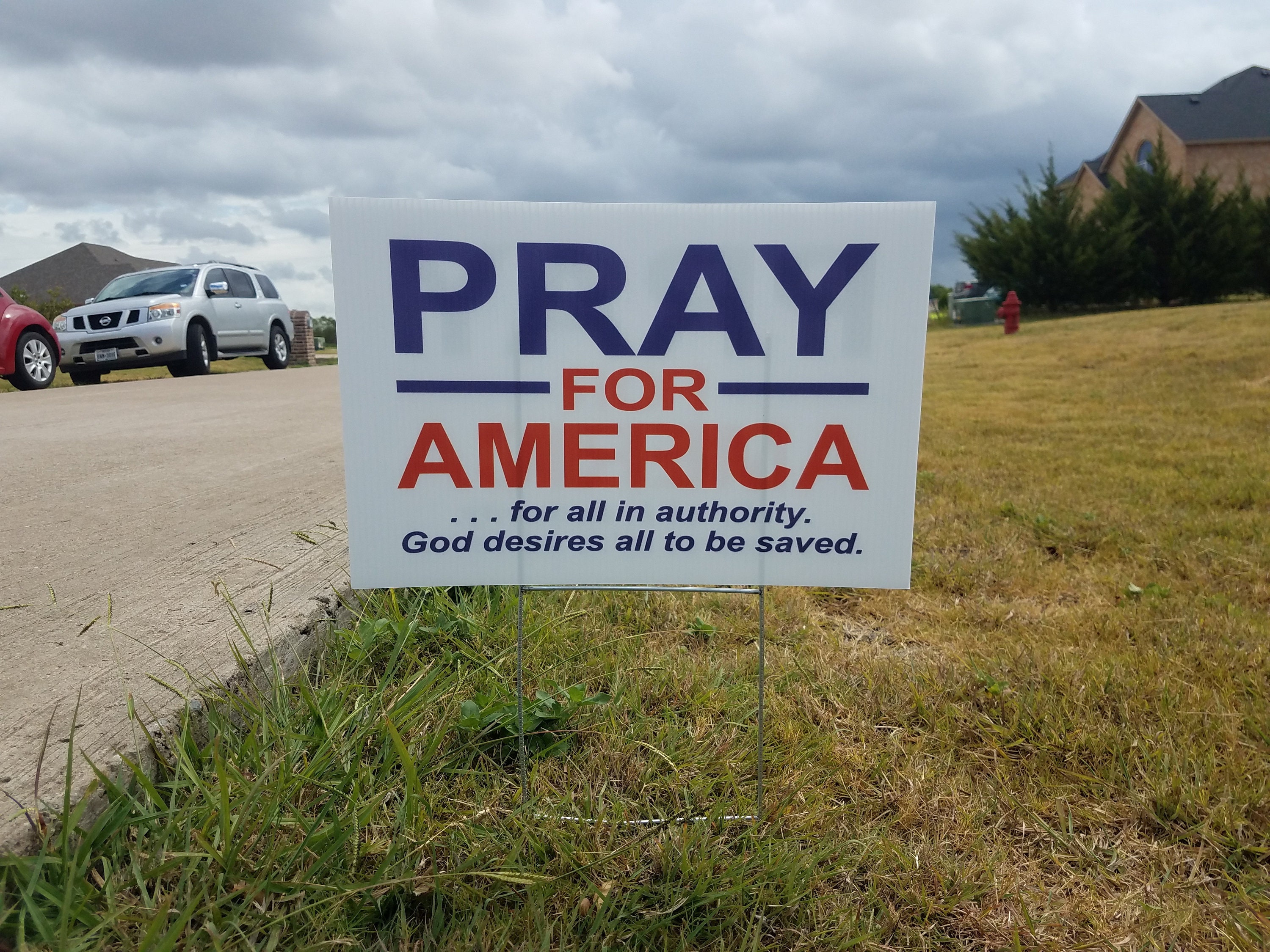Pray for America Yard Sign Prayer Signs Patriotic Etsy