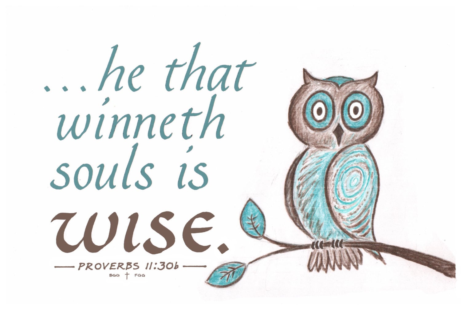 Proverbs 11:30 Hand Lettered Calligraphy Print Christian - Etsy