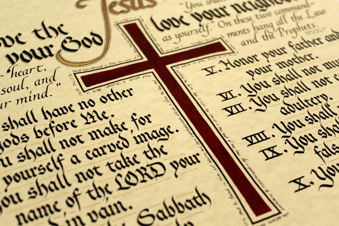 The Ten Commandments NKJV Exodus 20 Hand Lettered Etsy the-ten-commandments-nkjv-exodus-20-hand-lettered-etsy