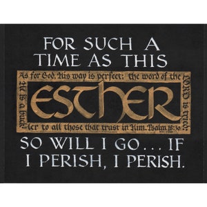 Print - Esther 4:14c - Hand Lettered Calligraphy Print - Wall Art - Beautiful Scripture Calligraphy - Christian Wall Art - For Such a Time