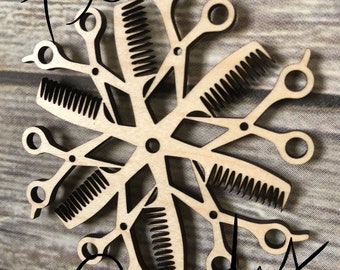 DIGITAL FILE - No physical item shipped - Hairdresser Ornament SVG File - For Glowforge, Cricut, etc