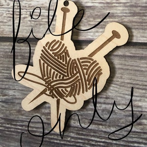 DIGITAL FILE - No physical item shipped - Knitting Heart SVG File - For Glowforge