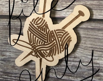 DIGITAL FILE - No physical item shipped - Knitting Heart SVG File - For Glowforge