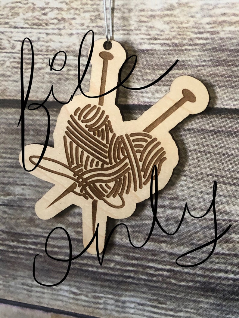 DIGITAL FILE - No physical item shipped - Knitting Heart SVG File - For Glowforge image 1