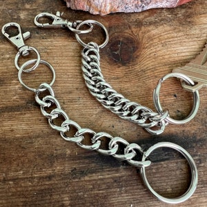 Llavero con cierre y cadena, llavero con gancho para pantalones, llavero con cadena de eslabones y cierre de billetera, regalo de auto nuevo para hombre o mujer
