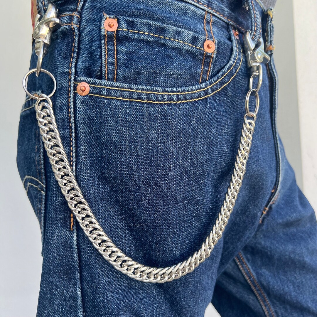 Steel Pant Chain, Double Link Wallet Chain Key Ring, Unisex Tarnish ...