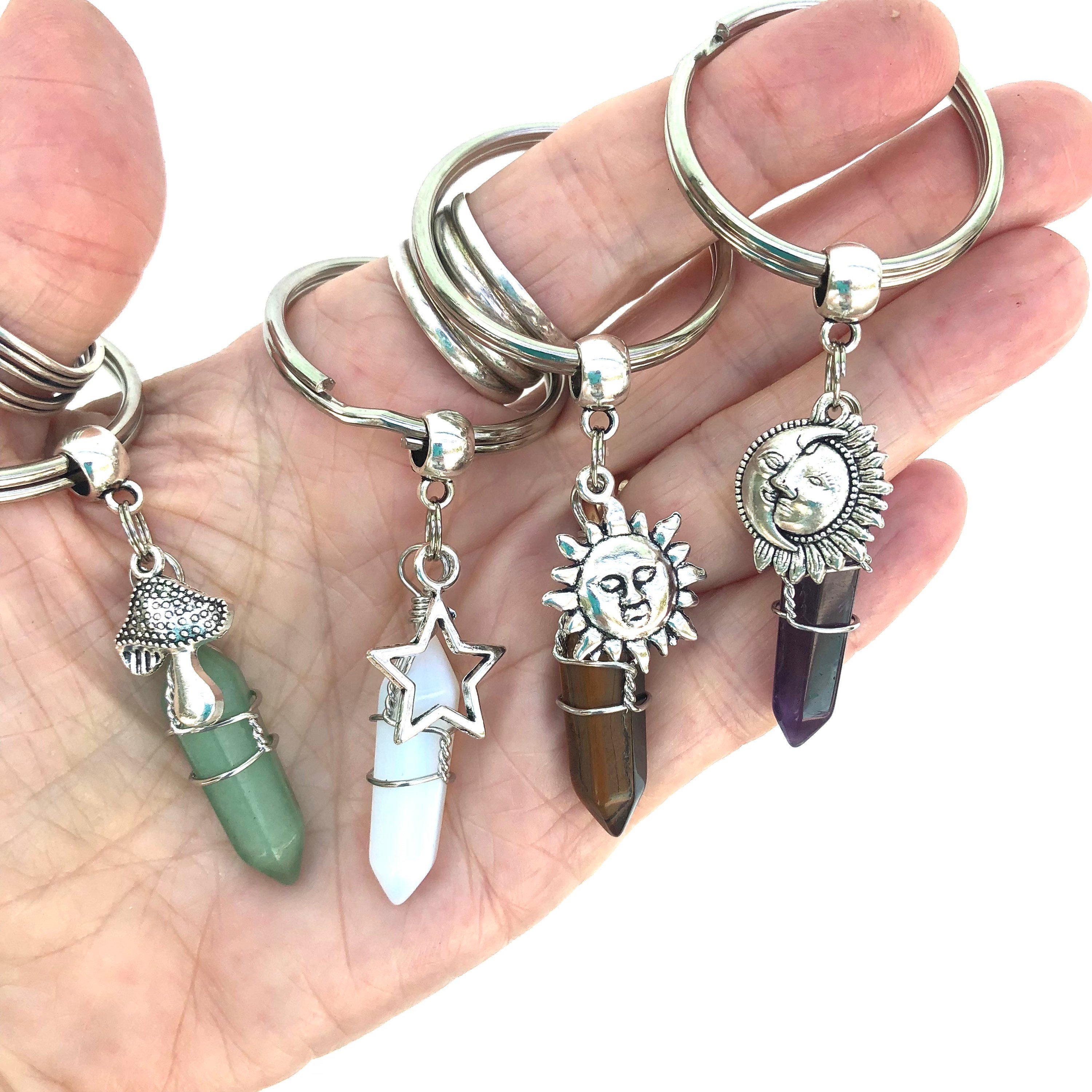 Crystal Key Chain Gemstone Charm Keychains Mix N Match Etsy UK