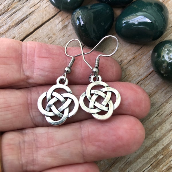 Celtic Earrings, Celtic Knot Earrings, Irish Earrings, Celtic Dangle Earrings, Eternal Love Celtic Knot