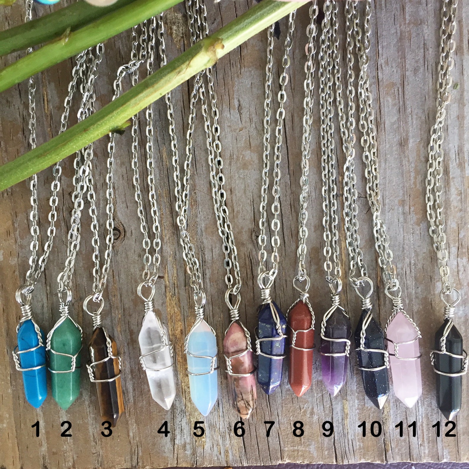 Crystal Necklace, Wire Wrapped Crystal Necklace, Healing Crystal Etsy