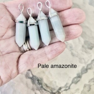 Crystal Pendant, Crystal Quartz, Healing Crystal, Rose Quartz Crystal, Stone Layering Crystals, Amethyst. Aventurine image 7