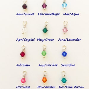 Birthstone Add on Swarovski Crystal, Vintage Swarovski Dangle Charm, Personalize Jewelry Crystal for Any Necklace or Bracelet